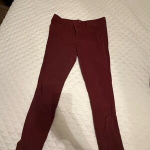 Burgundy Slim Fit Pants